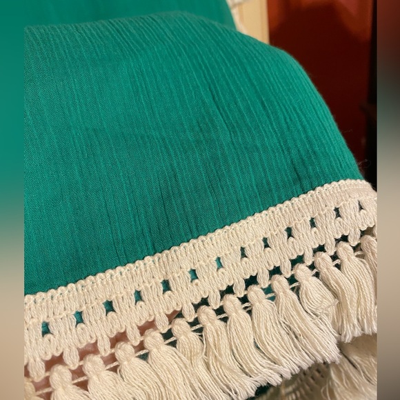 Umgee Emerald Green Crochet Lace-Trimmed Dress Size Small - Picture 8 of 8